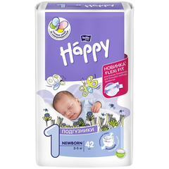 Подгузники для детей bella baby Happy NEWBORN 2-5кг 42шт/уп BB-054-NB42-E01