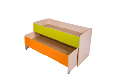 Кровать детская раздвижная 2 яруса "Матрешка-1" цветная