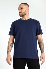 Фуфайка (футболка) мужская Клаб-1У Виотекс ТЁМНО-СИНИЙ