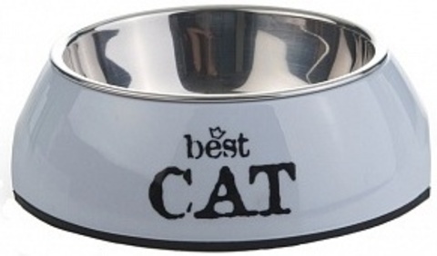 купить Beeztees Best Cat миска 2в1 для кошек, серая