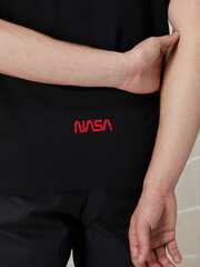 Футболка Alpha Industries Nasa Worm Logo Tee Black (Черная)