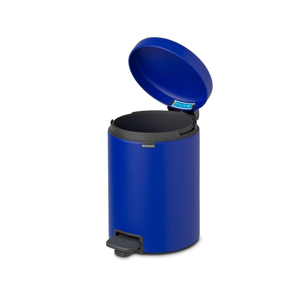 Мусорный бак newIcon с педалью (5 л), Минерально-синий, арт. 206849 - фото 1