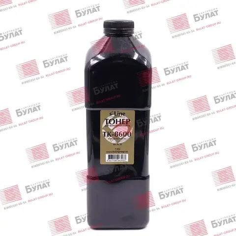 Тонер с девелопером БУЛАТ s-Line TK-8600 для Kyocera FS-C8600, FS-C8650 (Чёрный, банка 720 г)