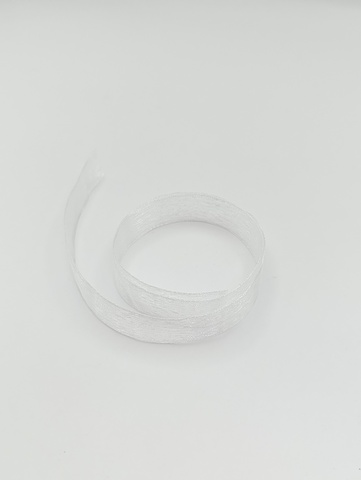 Лента из органзы, белая, 50 см