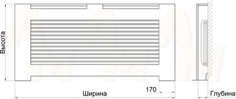 Экран-короб на батарею 