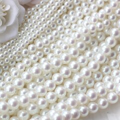 Майорка белый перламутр 4 мм, 1 нить, МА177