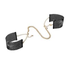 Чёрные дизайнерские наручники Desir Metallique Handcuffs Bijoux - 