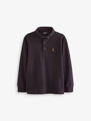 Поло с длинным рукавом для мальчика Next B95-818, Темно-серый