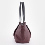 Сумка Саломея 341 гладкий бордо + черный