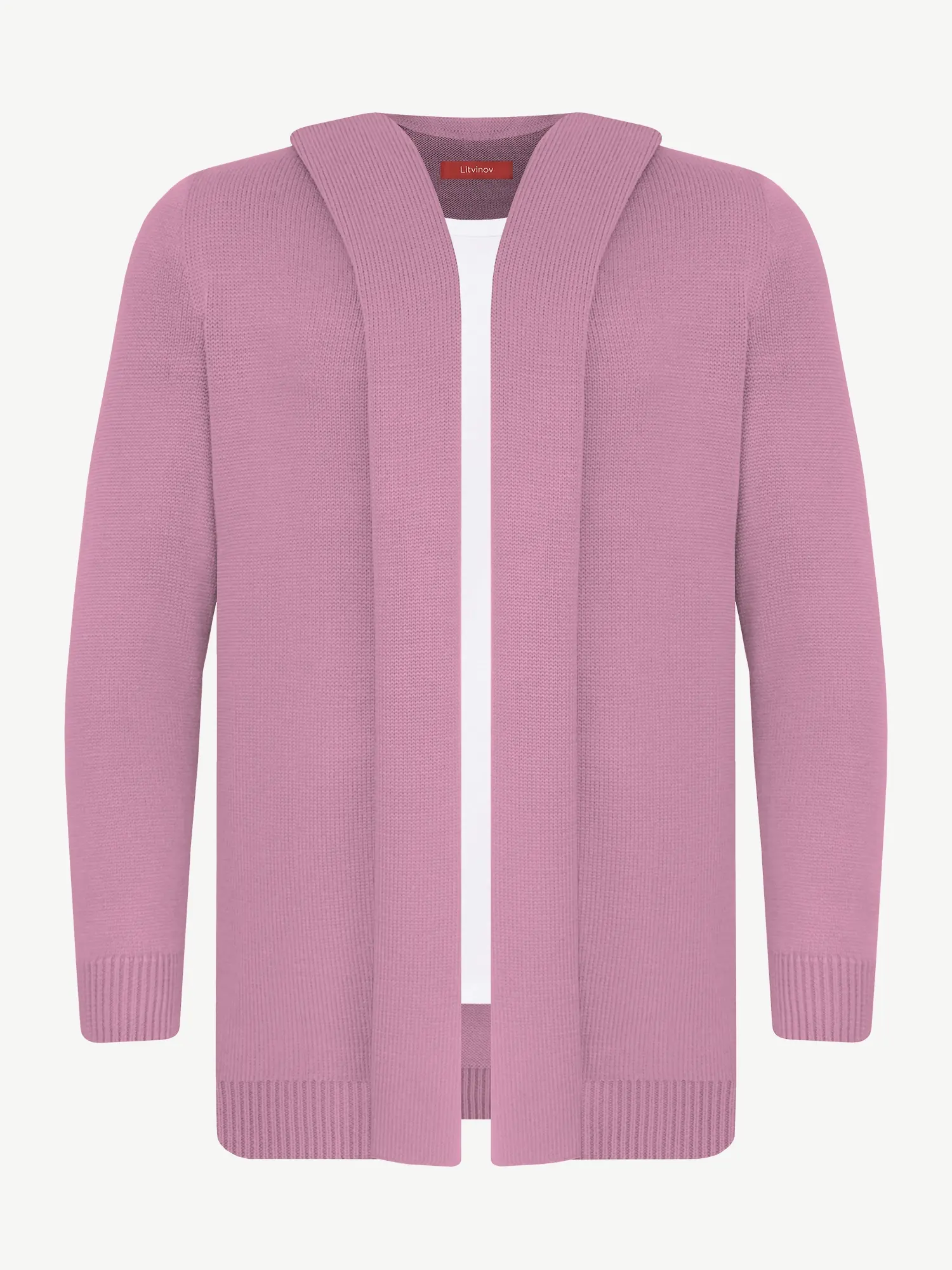 Кардиган с капюшоном из шелка