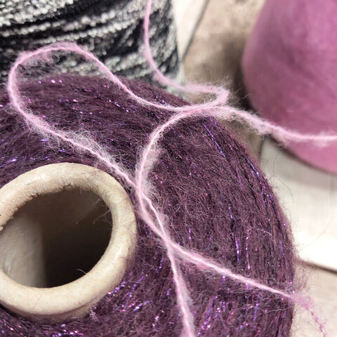 Смесовка с мохером и шерстью COFIL / MACUMBA розовый