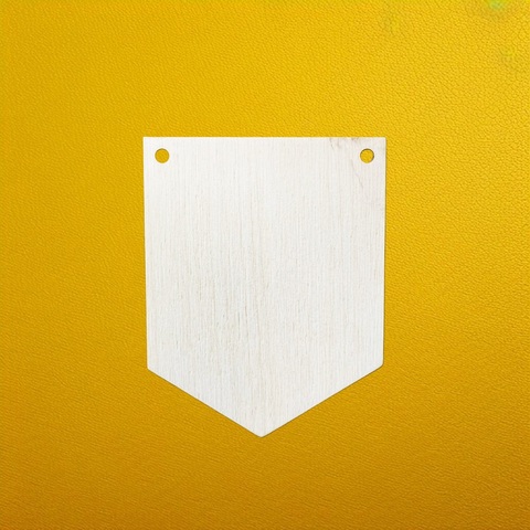 флажок классический и полутреугольный 9,5,*7,5см , фанера