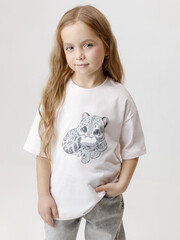 фуфайка  для девочки  КР 302871/розовый 4144 к619