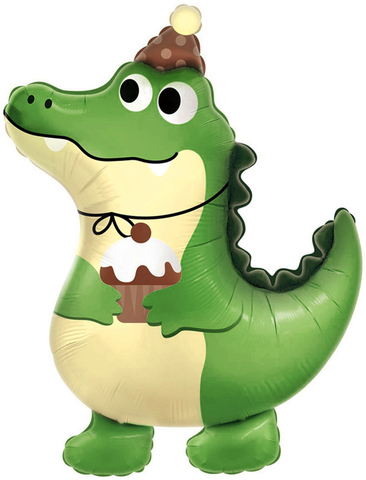Фигура гелиевая Крокодильчик в колпачке