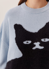 Джемпер CAT SURF голубой хлопок