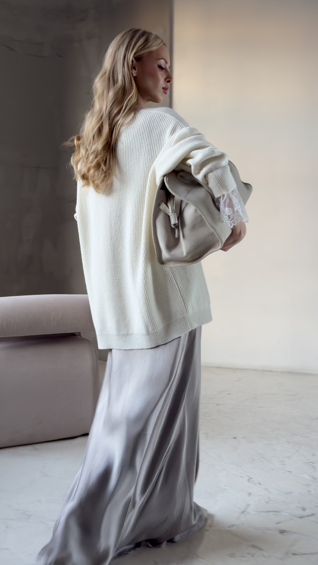 Кардиган с кружевом на манжетах PREMIUM QUALITY