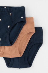 трусы/ уп  для мальчика  К 1928-3уп/кокос,индиго,кораблики