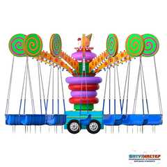 Карусель на цепях «Леденцовые мечты», 24 места, 8×8×4,5 м