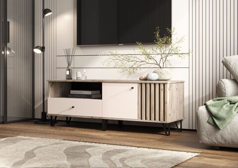 Тумба ТВ Роджинамиф (1500) (Кашемир, Дуб Крафт серый)