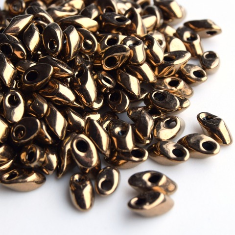 LMA-0457 Бисер-лепестки Миюки Темная бронза /Miyuki long Magatama Metallic Dark Bronze