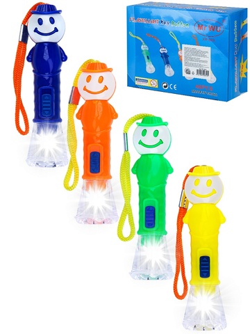 Фонарик из пластика (7.5см,цвет-микс) ц уп 48 шт. цена за шт.