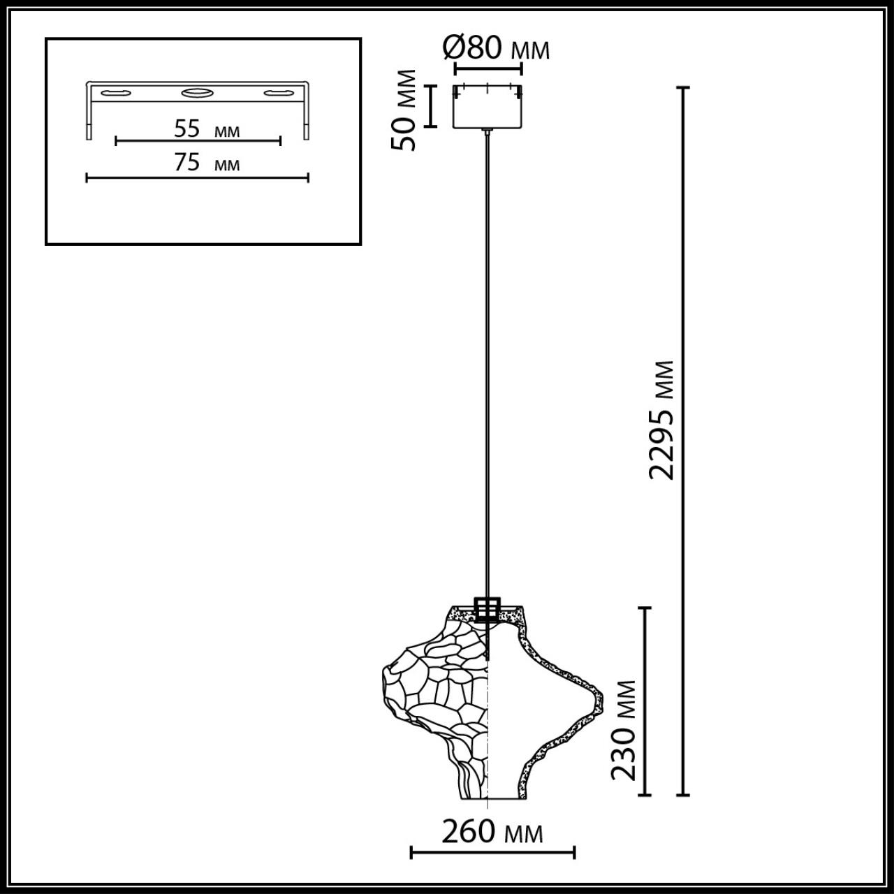 Подвесной светодиодный светильник Odeon Light L-Vision Ordi 5108/3LA
