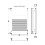 Полотенцесушитель электрический Terminus Енисей П10 500x800