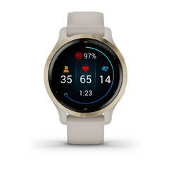 Смарт часы Garmin Venu 2S, Light Gold Stainless Steel Bezel with Light Sand
