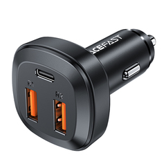 Автозарядка ACEFAST B9 66W 2USB-A+USB-C 3x port metal car charger