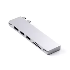USB-хаб Satechi USB-C Pro Hub Slim Adapter, серебристый