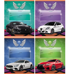 Тетрадь А5 18л.лин.МАШИНЫ И ЛИНИИ ассорти