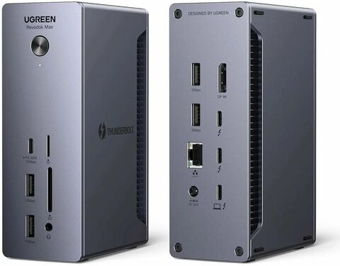 Расширитель портов UGREEN U710 (25054EU) Revodok Max 14-в-1 Dock Station, серый