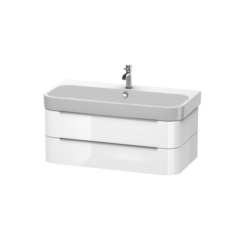 DURAVIT HAPPY D.2 Тумба под раковину 975х480х380 мм., подвесная, 2 ящика, цвет Белый глянцевый H2636602222 фото