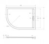Cezares TRAY-AS-RH-120/90-550-30-W-L Поддон из искусственного мрамора