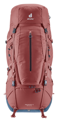 Картинка рюкзак туристический Deuter Aircontact X 60+15 SL Redwood-Ink - 8