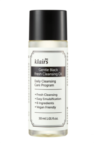 Гидрофильное масло DEAR, KLAIRS Gentle Black Fresh Cleansing Oil  30 мл