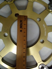 Диск тормозной передний  на KAWASAKI  ZX 6R  NINJA / ABS 636, Z 800 / ABS, VERSYS 1000,  Z 1000 / ABS, ZX 10R / abs  1000, ZX 14R / ABS 1000, GTR  1400, ZZR-ABS 1400 золотой