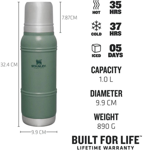Картинка термос Stanley Artisan 1,0 Hammertone Green - 3