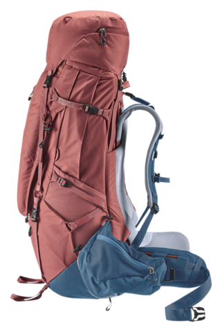 Картинка рюкзак туристический Deuter Aircontact X 60+15 SL Redwood-Ink - 9