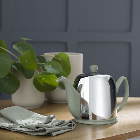 Фарфоровый заварочный чайник на 4 чашки с цинковой крышкой, фисташковый, артикул 236269