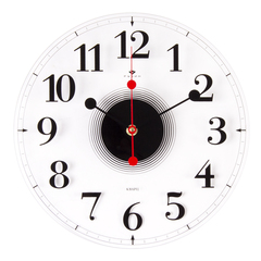 Часы настенные 3030-028 "Стиль 3" прозрачные, открытая стрелка