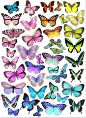 Печать на съедобной бумаге. Бабочки №1