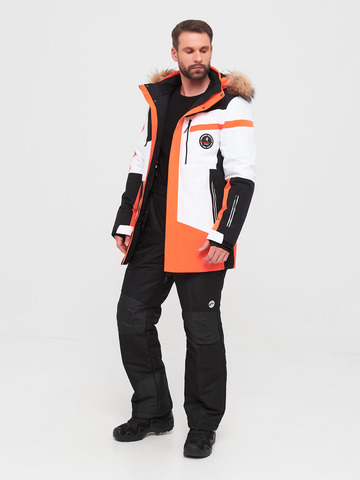 куртка горнолыжная для мужчин большого размера BATEBEILE оранжевого цвета.