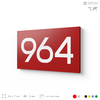Номер на дверь 964, табличка на дверь для офиса, квартиры, кабинета, аудитории, склада, красная 120х70 мм, Айдентика Технолоджи