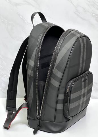 Рюкзак Burberry Rocco в клетку, серый