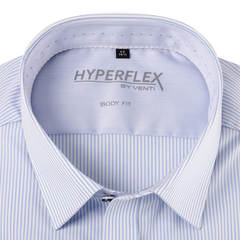 Рубашка Venti Body Fit 183058300-100 в белые и голубые полоски, серия Hyperflex