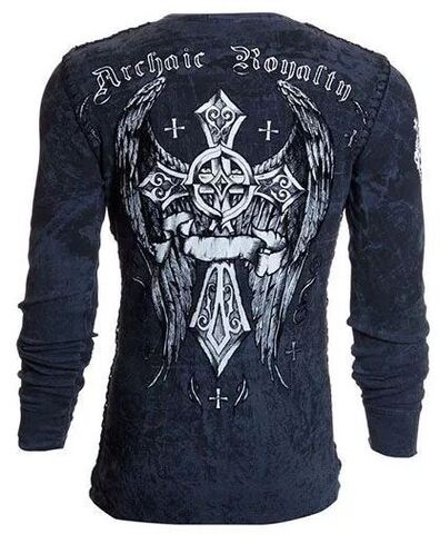 Archaic | Пуловер мужской Countdown CHARCOAL AM1596CR от Affliction спина