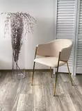 фото 3 Стул DILL TRF-11 светло-бежевый, ткань/ золотой каркас М-City на profcook.ru