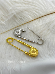 Брошь булавка Верс. серебристая