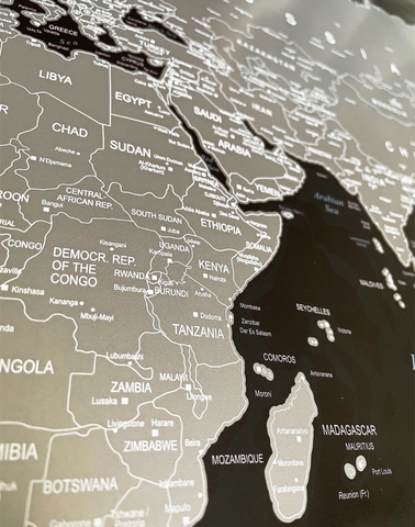AFI DESIGN Скретч-карта мира Black A1, 60 × 84 см